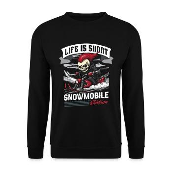 Snowmobile Snowmobile - Unisex Sweatshirt - black - Front - Alina (178cm) & Michal (187cm)
