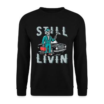 Mécanicien automobile - Sweat-shirt Unisexe - noir - Devant - Alina (178cm) & Michal (187cm)