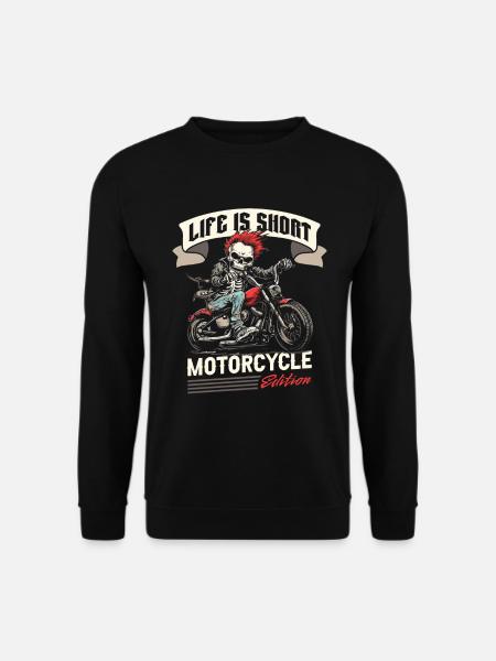 Motorrad Biker Motorbike - Unisex Pullover - Schwarz