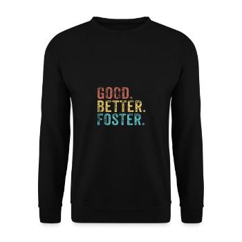 Cool guys are called Foster - Unisex Pullover - Schwarz - Vorne - Alina (178cm) & Michal (187cm)