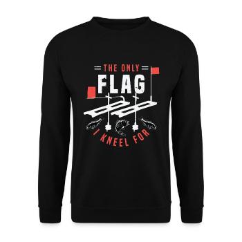 Pêche sur glace Le seul drapeau pour lequel je m’agenouille pour pêcheur - Sweat-shirt Unisexe - noir - Devant - Alina (178cm) & Michal (187cm)