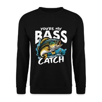 Bass Fishing Vous êtes mon amateur de pêche à l’achigan - Sweat-shirt Unisexe - noir - Devant - Alina (178cm) & Michal (187cm)