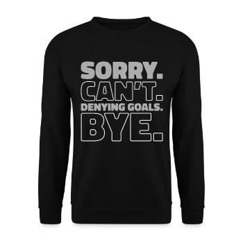 Eishockey Torwart - Unisex Pullover - Schwarz - Vorne - Alina (178cm) & Michal (187cm)