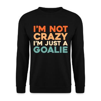 Eishockey Torwart - Unisex Pullover - Schwarz - Vorne - Alina (178cm) & Michal (187cm)