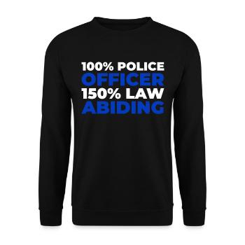 Feuerwehrmann - Unisex Pullover - Schwarz - Vorne - Alina (178cm) & Michal (187cm)