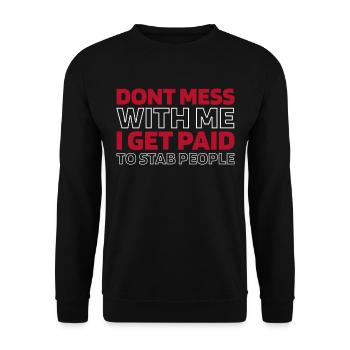 Infirmier - Sweat-shirt Unisexe - noir - Devant - Alina (178cm) & Michal (187cm)