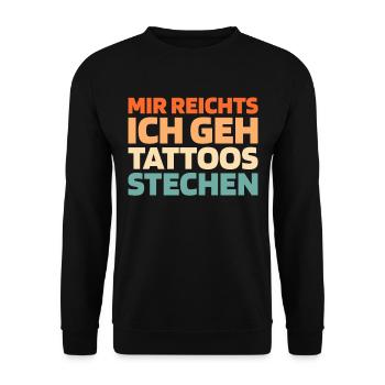 Tattoo Artist Tattoo - Unisex Sweatshirt - black - Front - Alina (178cm) & Michal (187cm)