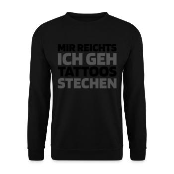 Tattoo Artist Tattoo - Unisex Sweatshirt - black - Front - Alina (178cm) & Michal (187cm)