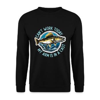 La pêche au doré ne peut pas fonctionner aujourd’hui, mon amateur de pêche - Sweat-shirt Unisexe - noir - Devant - Alina (178cm) & Michal (187cm)
