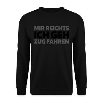 Train Driver Train Driver - Unisex Sweatshirt - black - Front - Alina (178cm) & Michal (187cm)