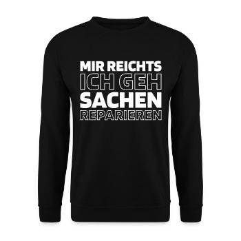 Mécanicien d’avion - Sweat-shirt Unisexe - noir - Devant - Alina (178cm) & Michal (187cm)