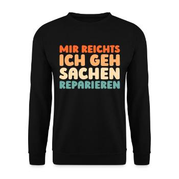 Mécanicien d’avion - Sweat-shirt Unisexe - noir - Devant - Alina (178cm) & Michal (187cm)