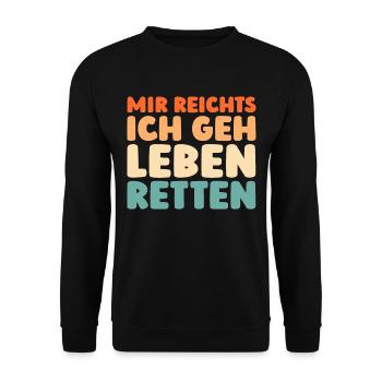 Ambulance Service Paramedics Paramedics - Unisex Sweatshirt - black - Front - Alina (178cm) & Michal (187cm)