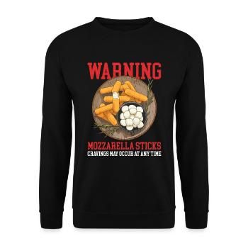 Mozzarella Sticks Cheese Cheese Lover Gift - Unisex Sweatshirt - black - Front - Alina (178cm) & Michal (187cm)