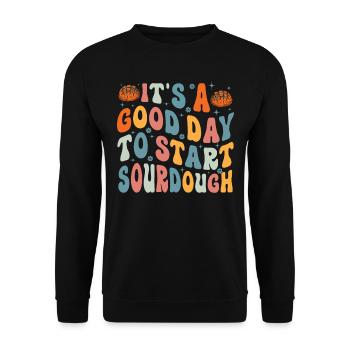 Bakery Bakers Sourdough Enthusiast Baking Lover - Unisex Pullover - Schwarz - Vorne - Alina (178cm) & Michal (187cm)