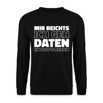 Data Science Data Analyst - Unisex Sweatshirt - black - Front - Alina (178cm) & Michal (187cm)