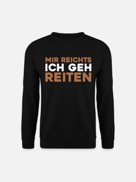 Pferd Reitsport Mir Reichts Ich Geh Reiten - Unisex Pullover - Schwarz
