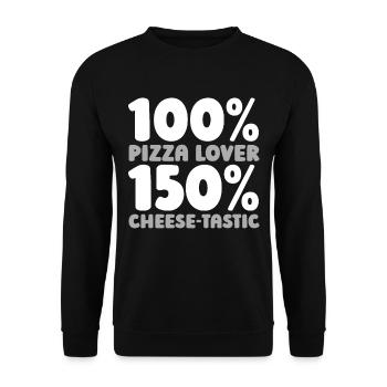 Pizza - Sweat-shirt Unisexe - noir - Devant - Alina (178cm) & Michal (187cm)