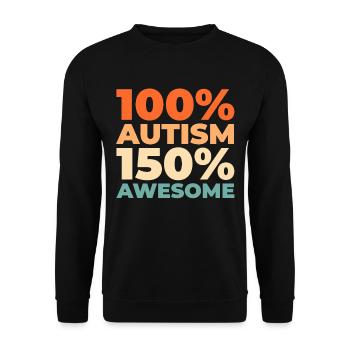 Autismus Autist - Unisex Pullover - Schwarz - Vorne - Alina (178cm) & Michal (187cm)