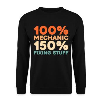 Mécanicien d’avion - Sweat-shirt Unisexe - noir - Devant - Alina (178cm) & Michal (187cm)