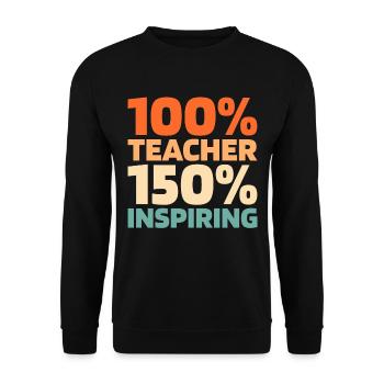Enseignante pédagogue - Sweat-shirt Unisexe - noir - Devant - Alina (178cm) & Michal (187cm)