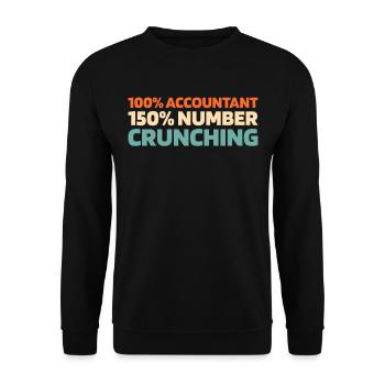 Comptable Conseiller Fiscal - Sweat-shirt Unisexe - noir - Devant - Alina (178cm) & Michal (187cm)