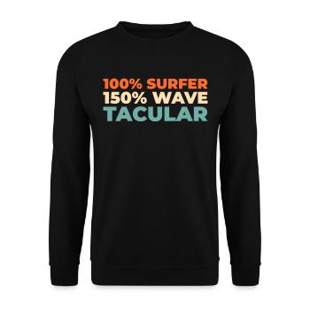 Surfer Surfen - Unisex Pullover - Schwarz - Vorne - Alina (178cm) & Michal (187cm)