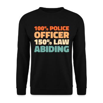 Policeman Police - Unisex Sweatshirt - black - Front - Alina (178cm) & Michal (187cm)