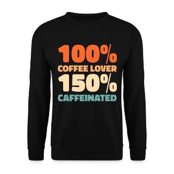 Kaffee Cafe - Unisex Pullover - Schwarz - Vorne - Alina (178cm) & Michal (187cm)