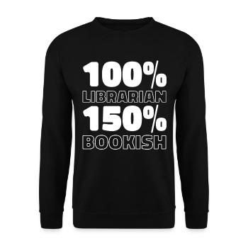 Librarian - Unisex Sweatshirt - black - Front - Alina (178cm) & Michal (187cm)