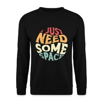 introverti j’ai juste besoin d’un peu d’espace introversion - Sweat-shirt Unisexe - noir - Devant - Alina (178cm) & Michal (187cm)