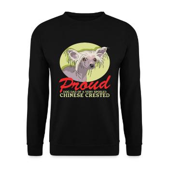 Chinois à crête papa chien à crête cadeau - Sweat-shirt Unisexe - noir - Devant - Alina (178cm) & Michal (187cm)