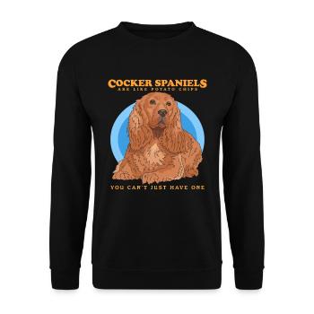 Cocker Spaniel English Cocker Spaniel Gift - Unisex Sweatshirt - black - Front - Alina (178cm) & Michal (187cm)