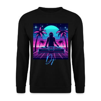 Dj - Unisex Pullover - Schwarz - Vorne - Alina (178cm) & Michal (187cm)