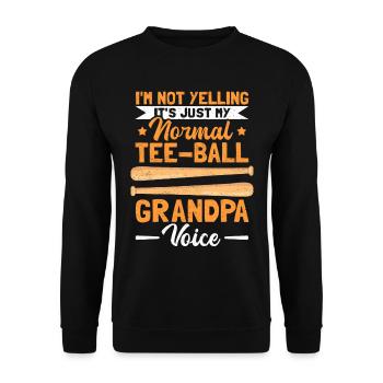 Boule de thé grand-père Tee-Ball Teeball T-Ball cadeau - Sweat-shirt Unisexe - noir - Devant - Alina (178cm) & Michal (187cm)