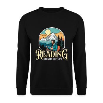 Lecture Ne pas déranger Rat de bibliothèque Littérature livresque - Sweat-shirt Unisexe - noir - Devant - Alina (178cm) & Michal (187cm)