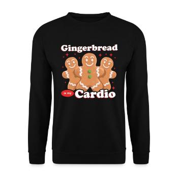 Lebkuchen Lebkuchenmann Lebkuchenmänner Geschenk - Unisex Pullover - Schwarz - Vorne - Alina (178cm) & Michal (187cm)