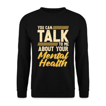 Psychiatrist You Can Talk To Me About Psychology - Unisex Pullover - Schwarz - Vorne - Alina (178cm) & Michal (187cm)