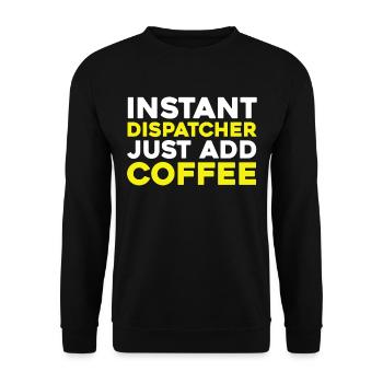 Centre de contrôle des appels d’urgence Centre d’opérations Café caféine - Sweat-shirt Unisexe - noir - Devant - Alina (178cm) & Michal (187cm)