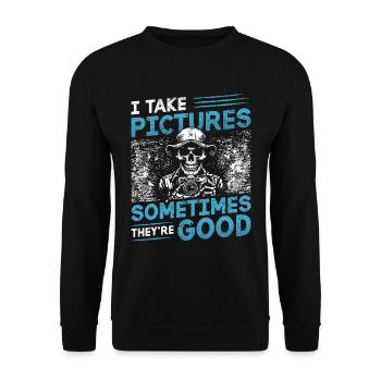 Photographe Je prends des photos parfois Séance photo - Sweat-shirt Unisexe - noir - Devant - Alina (178cm) & Michal (187cm)