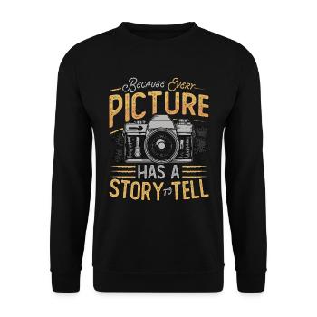 Photographer Because Every Picture Has Cameraman - Unisex Pullover - Schwarz - Vorne - Alina (178cm) & Michal (187cm)