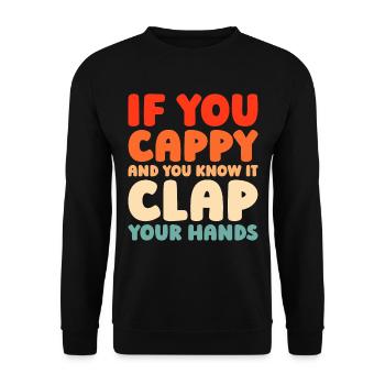 Capybara Wasserschwein - Unisex Pullover - Schwarz - Vorne - Alina (178cm) & Michal (187cm)
