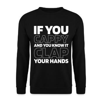 Capybara Wasserschwein - Unisex Pullover - Schwarz - Vorne - Alina (178cm) & Michal (187cm)