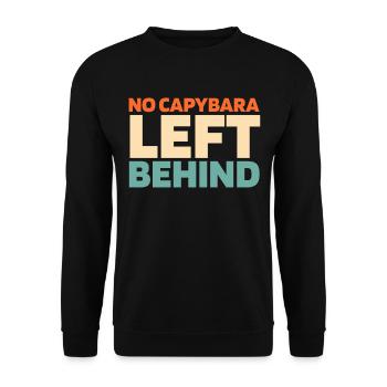 Capybara Wasserschwein - Unisex Pullover - Schwarz - Vorne - Alina (178cm) & Michal (187cm)