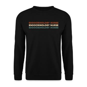 Krankenschwester Endocrinology Nurse - Unisex Sweatshirt - black - Front - Alina (178cm) & Michal (187cm)
