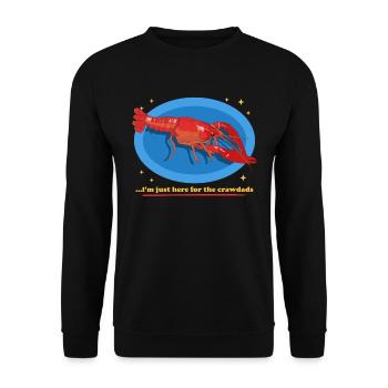 Flusskrebs Edelkrebs Meeresfrüchte Geschenk - Unisex Pullover - Schwarz - Vorne - Alina (178cm) & Michal (187cm)