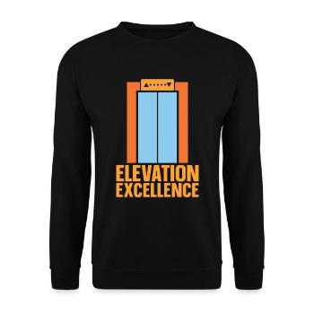 Elevator Elevator - Unisex Sweatshirt - black - Front - Alina (178cm) & Michal (187cm)