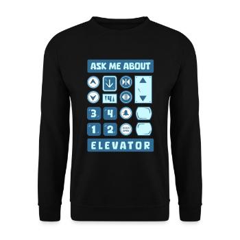 Elevator Elevator - Unisex Sweatshirt - black - Front - Alina (178cm) & Michal (187cm)