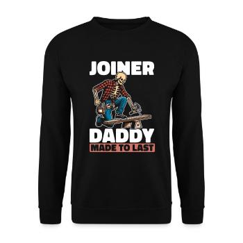 Tischler Schreiner Skelett Fathers Day Dad - Unisex Pullover - Schwarz - Vorne - Alina (178cm) & Michal (187cm)