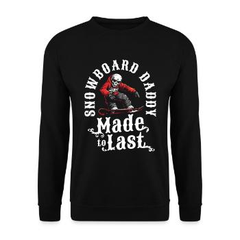 Snowboard Snowboarder Skelett Fathers Day Dad - Unisex Pullover - Schwarz - Vorne - Alina (178cm) & Michal (187cm)
